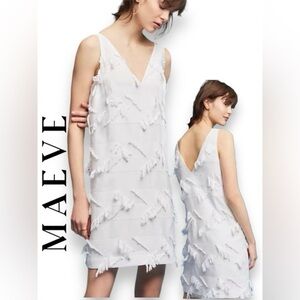 NWT Maeve Elegant White Backless Dress Size 2